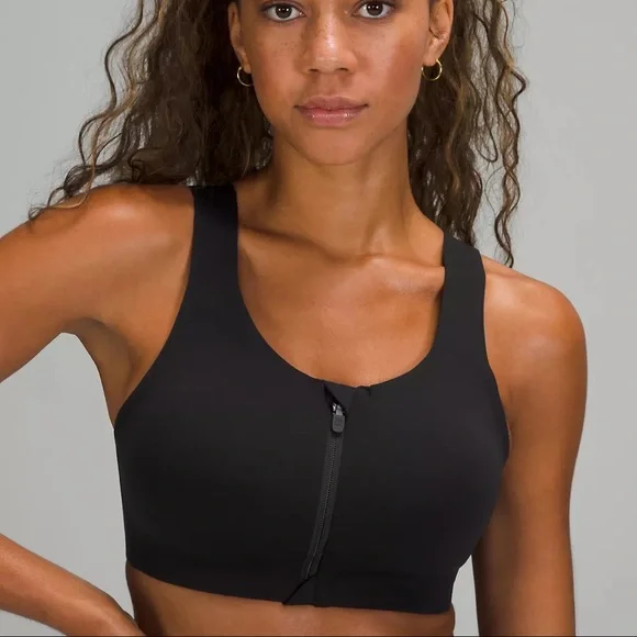 Enlite Front-Zip Sports Bra 38DD Black LULULEMON - Picture 2 of 9